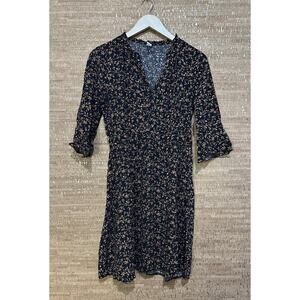 Womens Old Navy Medium black dress floral chic red flowers cottage core